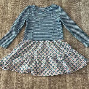 Tea Size 3 Girls toddler girls longe sleeve dress striped